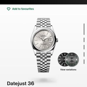 Rolex date just 36mm